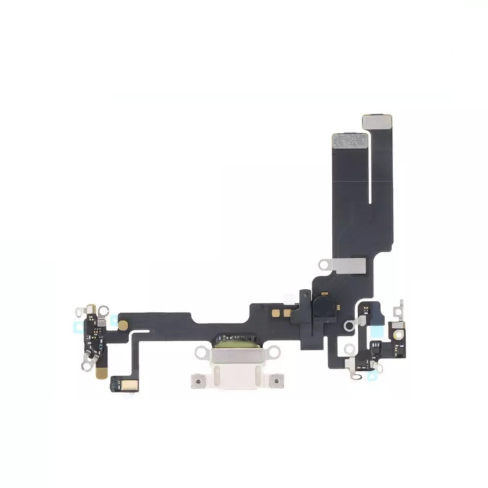 For iPhone 14 White Charging Port Flex Microphone Original with IC