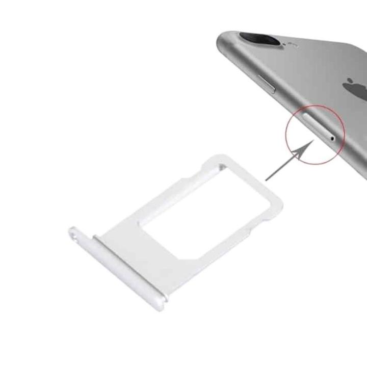 For Apple iPhone 8 Replacement Sim Card Tray - Silver E-Tech61