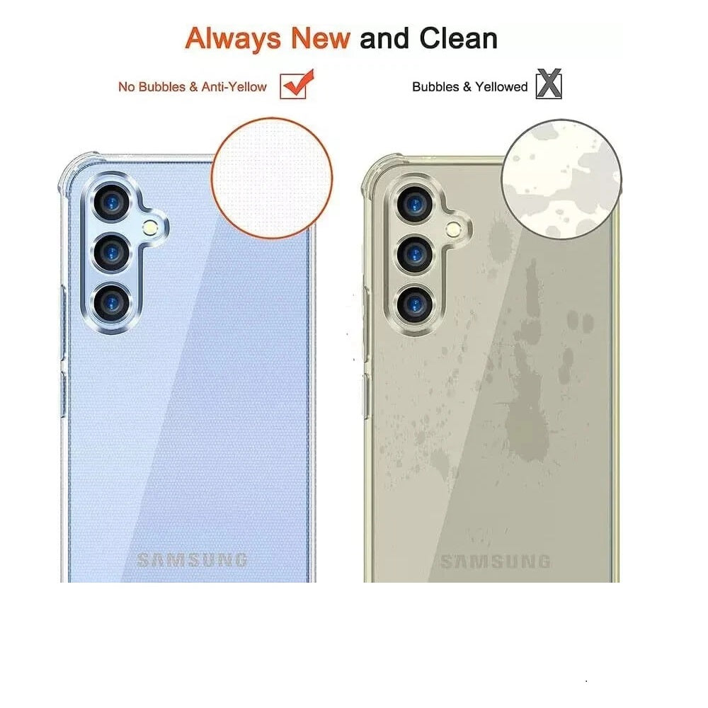Clear Case For Samsung A15 A35 A55 A14 A54 5G Shockproof Silicone Phone Cover