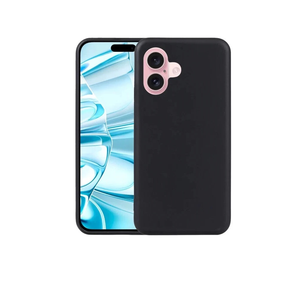 Black CASE FOR IPHONE 16 Pro Max Plus SILICONE GEL SHOCKPROOF COVER
