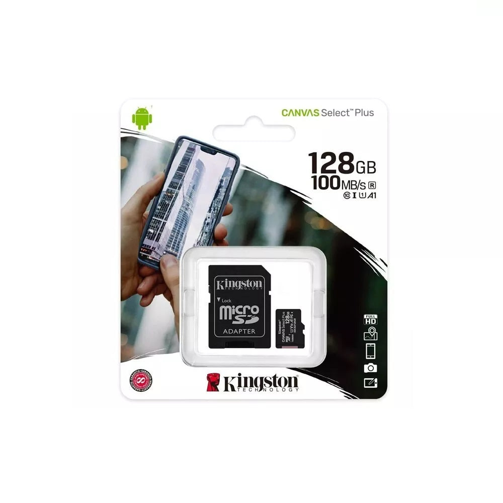 KINGSTON 128GB Micro / SD Card for CAMERA/LAPTOP/MOBILE PHONE/DRONE with Adapter