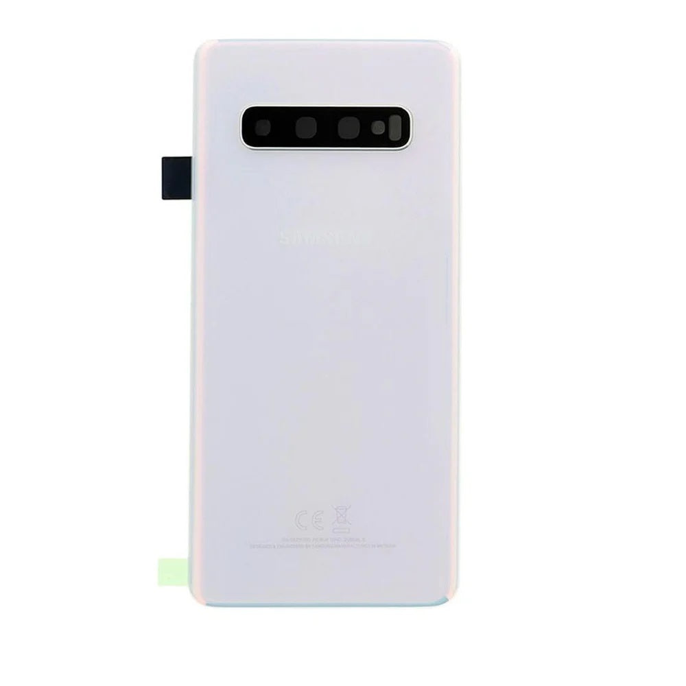 For Samsung Galaxy S10 Plus Replacement Rear Battery Cover with Adhesive (Prism White) E-Tech61
