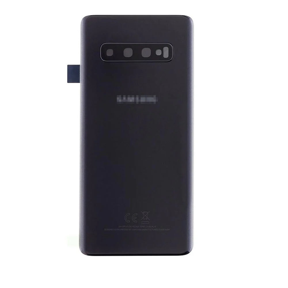 For Samsung Galaxy S10 Plus Replacement Rear Battery Cover with Adhesive (Prism Black) E-Tech61