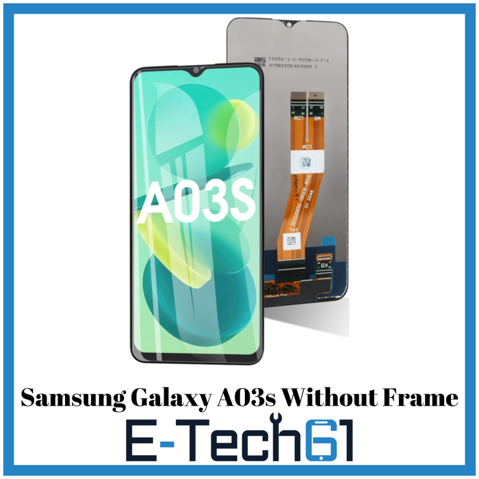Samsung A03S LCD without Frame Replacement Premium Quality -E-Tech61