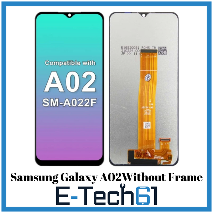 Samsung A02 LCD without Frame Replacement Premium Quality -E-Tech61