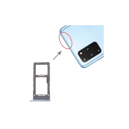 For Samsung Galaxy S20 Plus G985F Replacement Dual Sim Card Tray (Blue) E-Tech61
