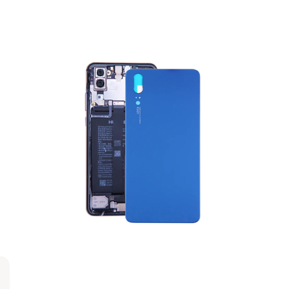 For Huawei P20 Replacement Rear Battery Cover Inc Lens with Adhesive (Blue) E-Tech61