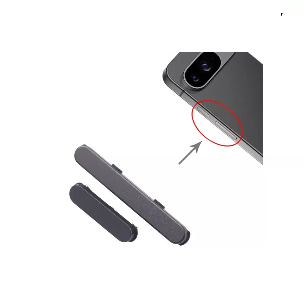 Google Pixel 9 ( Black ) Replacement Side Power Volume Up Down Buttons Keys