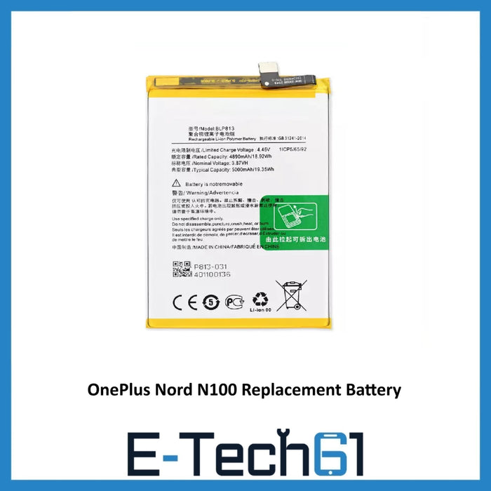 For OnePlus Nord N100 Replacement Battery 5000 MAH Premium Quality