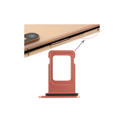 For Apple iPhone XR Replacement Sim Card Tray - Coral E-Tech61