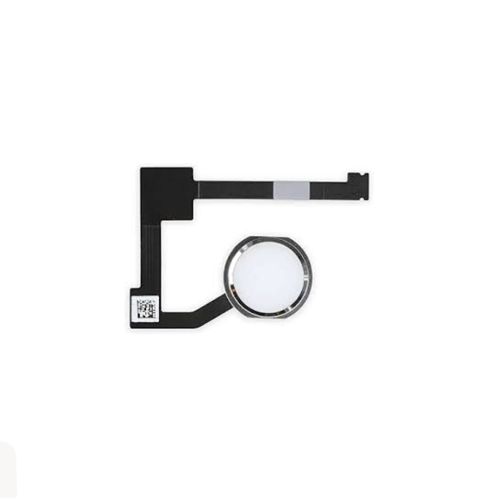 For Apple iPad Air 2 / Mini 4 & 5 / Pro 12.9 Replacement Home Button Flex (White/Silver) E-Tech61