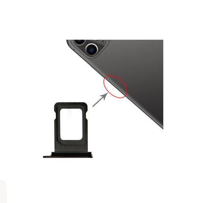 For Apple iPhone 11 Pro / Pro Max Replacement SIM Card Tray (Space Grey) E-Tech61