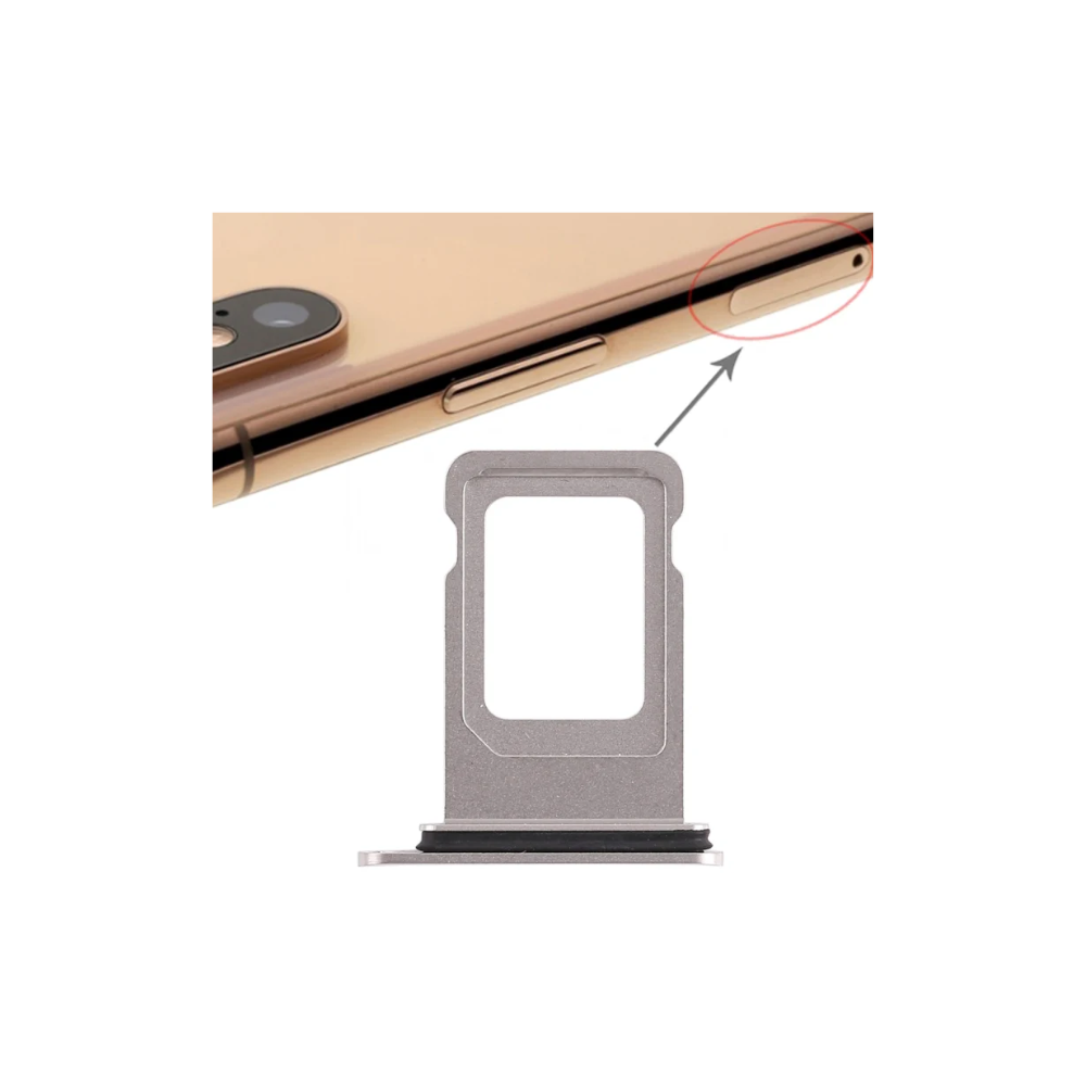 For Apple iPhone XS Max Replacement Sim Card Tray - Silver E-Tech61