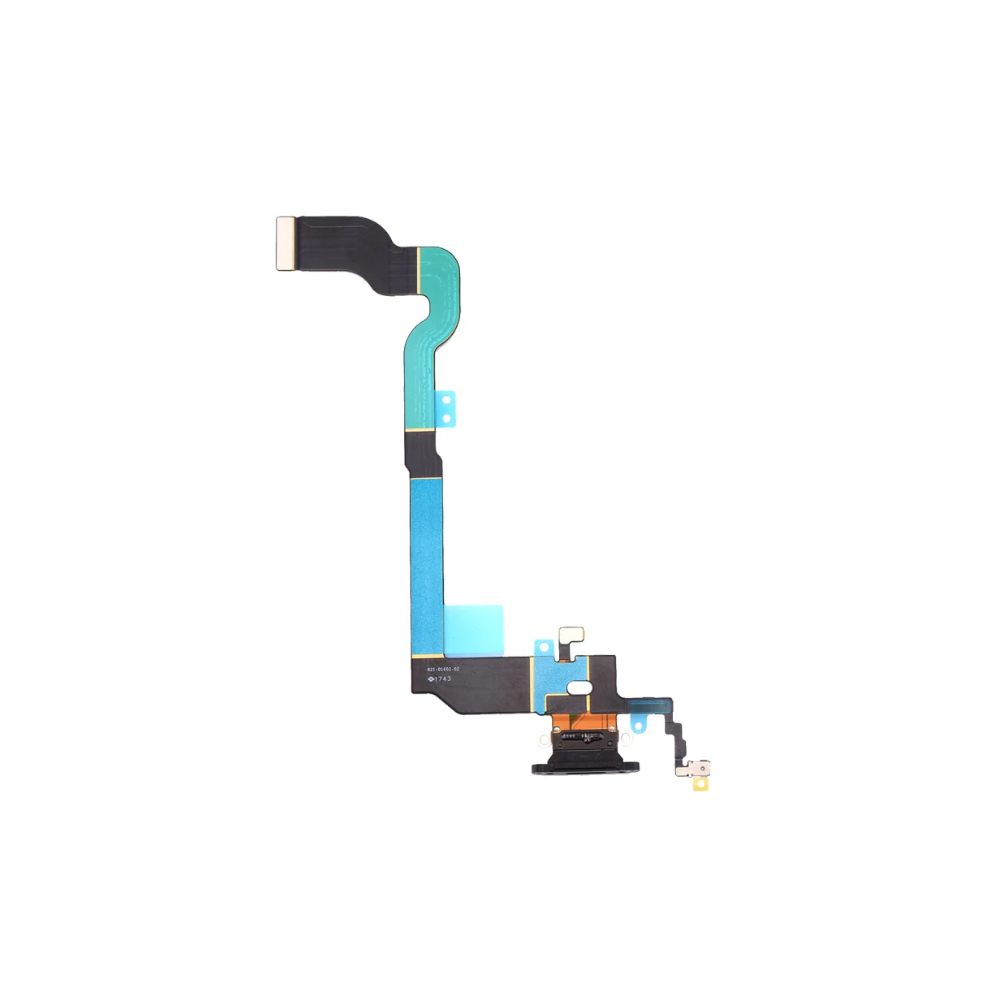 For Apple iPhone X Replacement Charging Port & Microphone Flex - Black (AM) E-Tech61