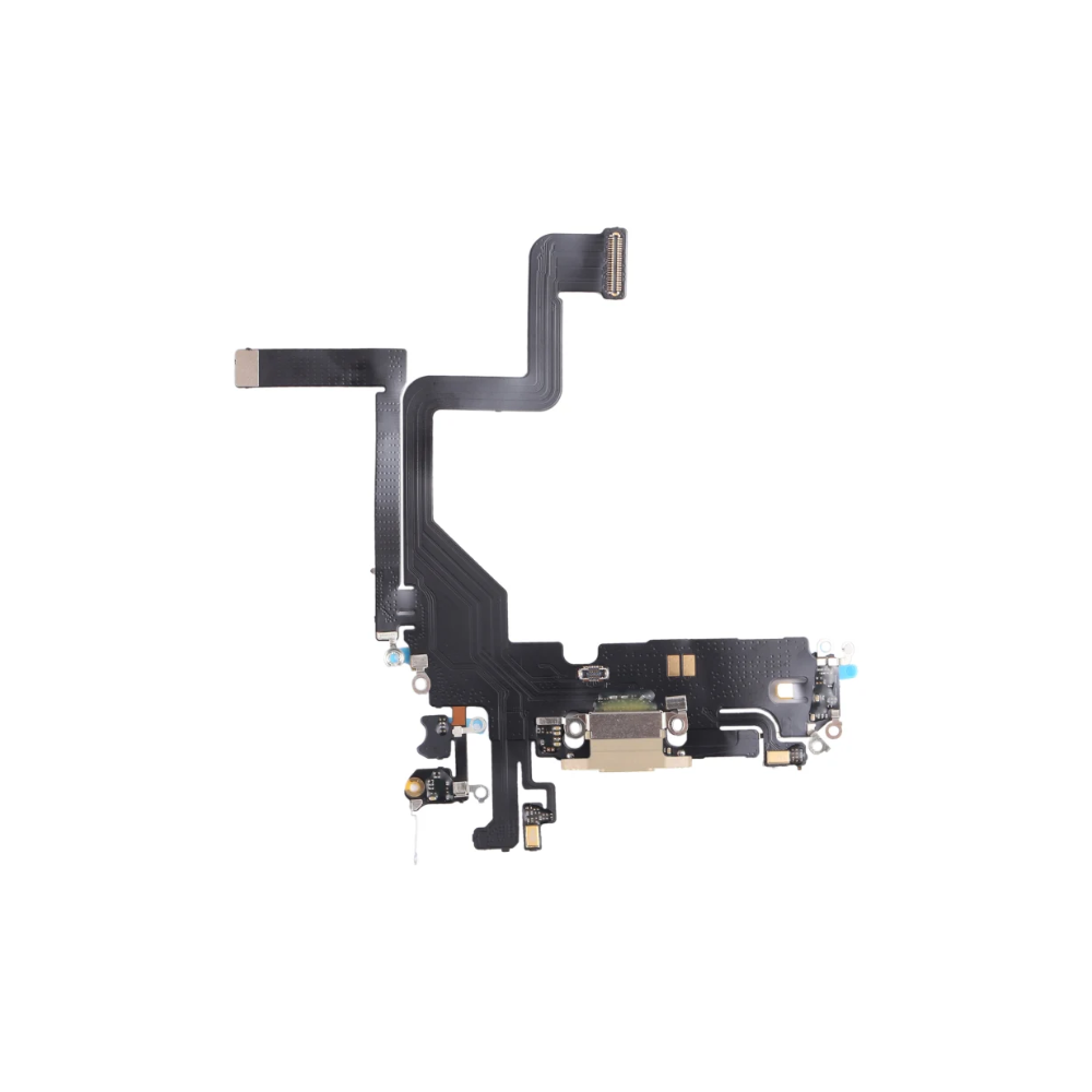iPhone 14 Pro Gold Charging Port Flex Microphone Cable Original With IC