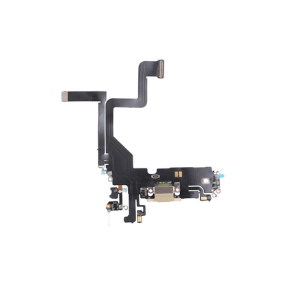 iPhone 14 Pro Gold Charging Port Flex Microphone Cable Original With IC