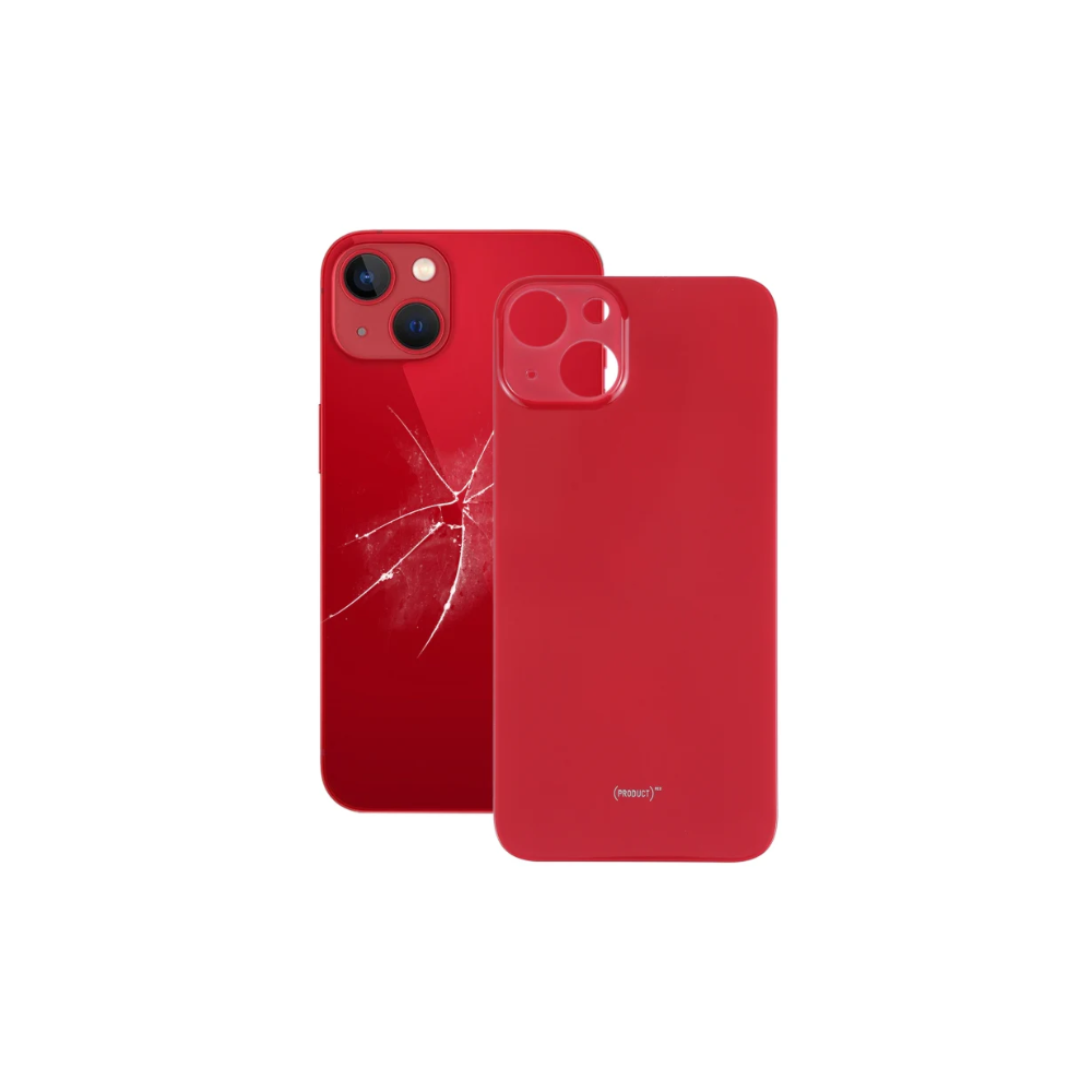 For Apple iPhone 13 Mini Replacement Back Glass (Red) E-Tech61