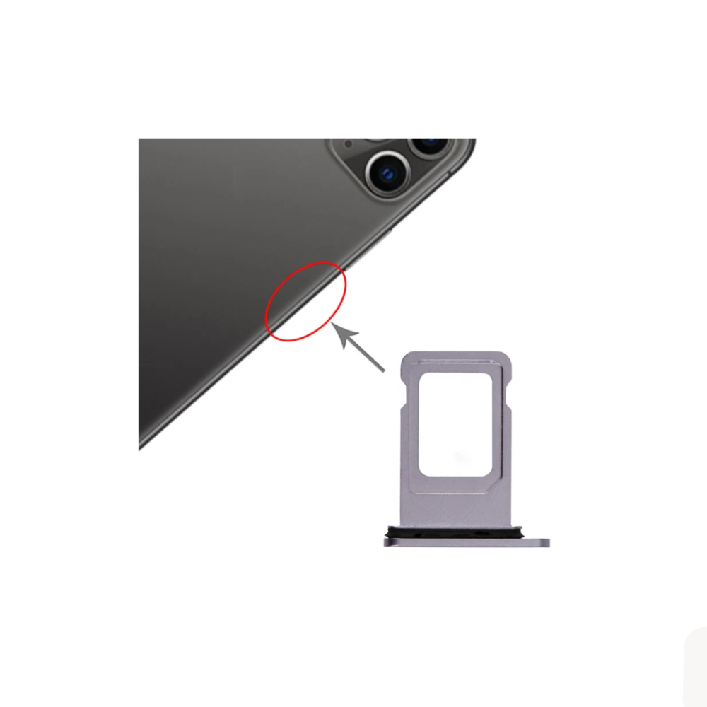 For Apple iPhone 11 Replacement SIM Card Tray (Purple) E-Tech61