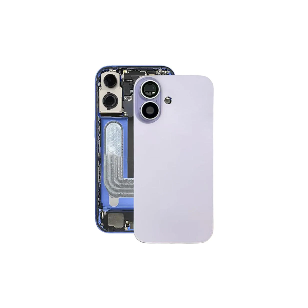 iPhone 17 Glass Battery Back Cover with Camera Lens Cover (Purple) | E-Tech61