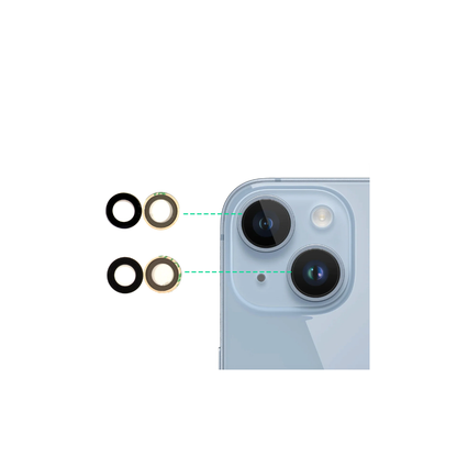 For iPhone 14 Replacement Rear Camera Lens E-Tech61