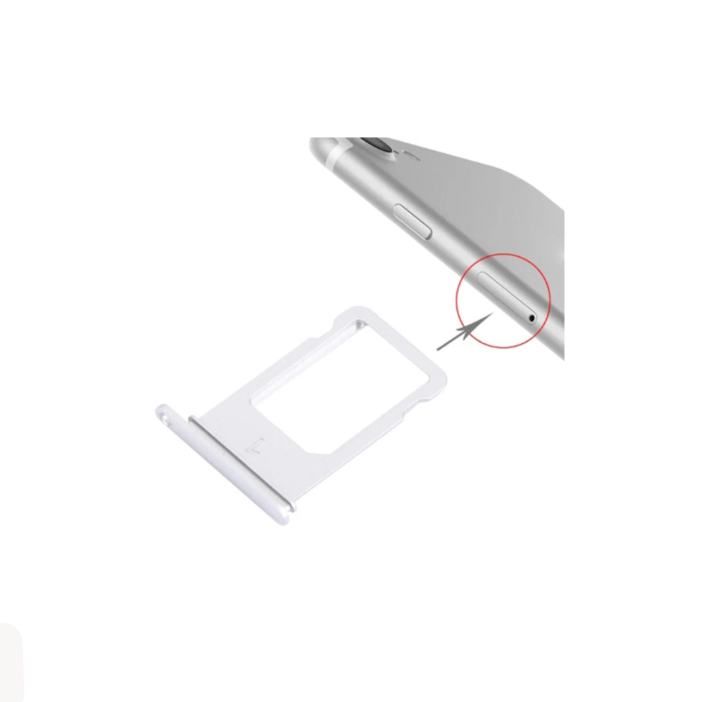 For Apple iPhone 7 Replacement Sim Card Tray - Silver E-Tech61