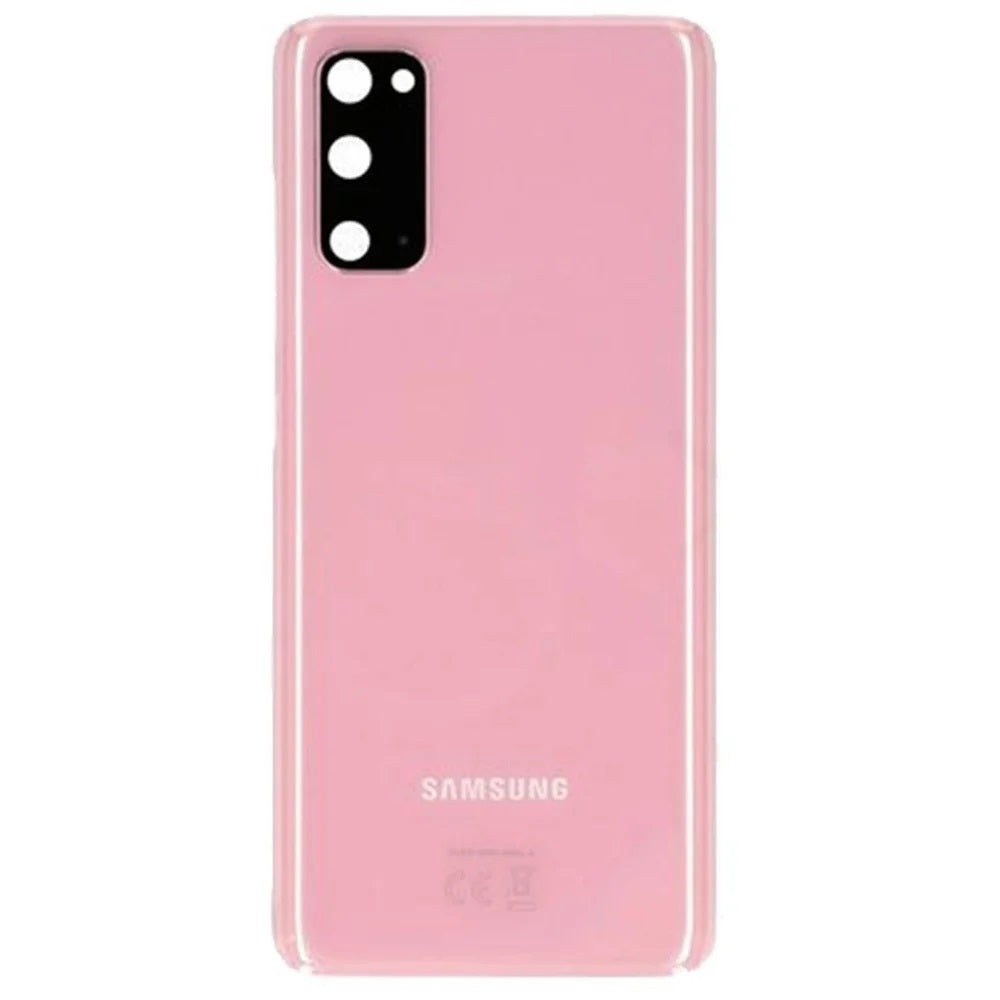 For Samsung Galaxy S20 Replacement Rear Battery Cover Including Lens with Adhesive (Cloud Pink) E-Tech61