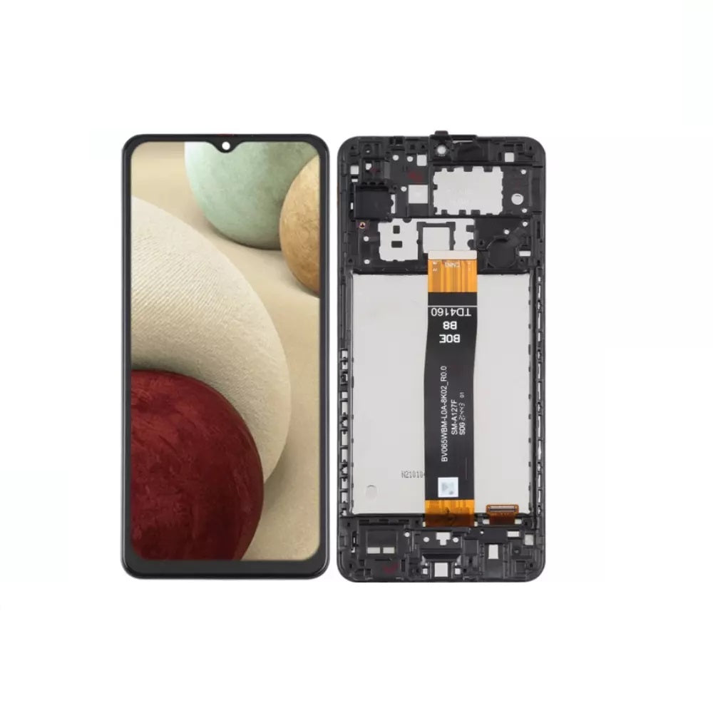 For Samsung Galaxy A12 SM-A127 LCD Touch Screen Digitizer Assembly With Frame