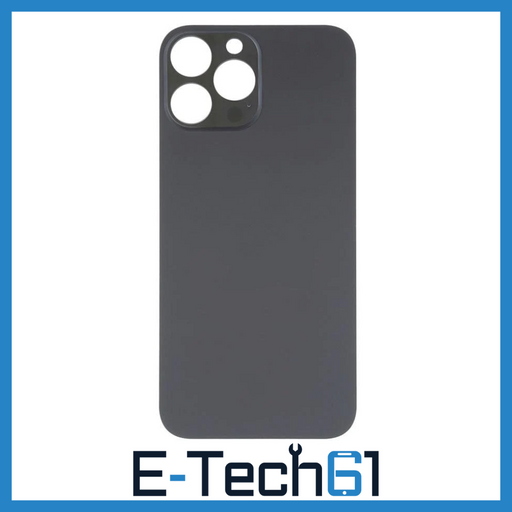 For iPhone 14 Pro Max Replacement Back Glass (Space Black) E-Tech61
