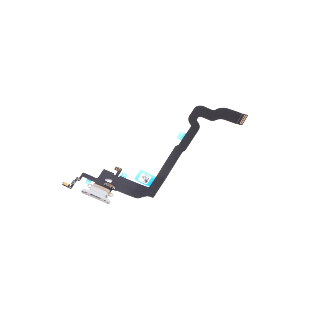 For Apple iPhone X Replacement Charging Port & Microphone Flex - White (AM) E-Tech61