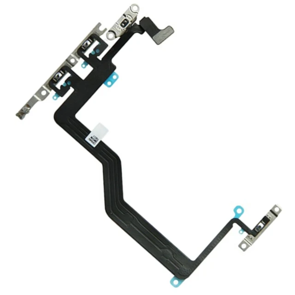 For iPhone 12 Pro Max Power Flex Cable Volume Buttons Mute Switch Metal Brackets
