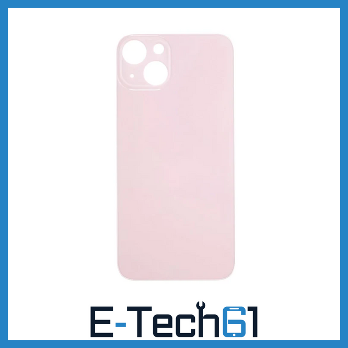 For Apple iPhone 13 Replacement Back Glass (Pink) E-Tech61