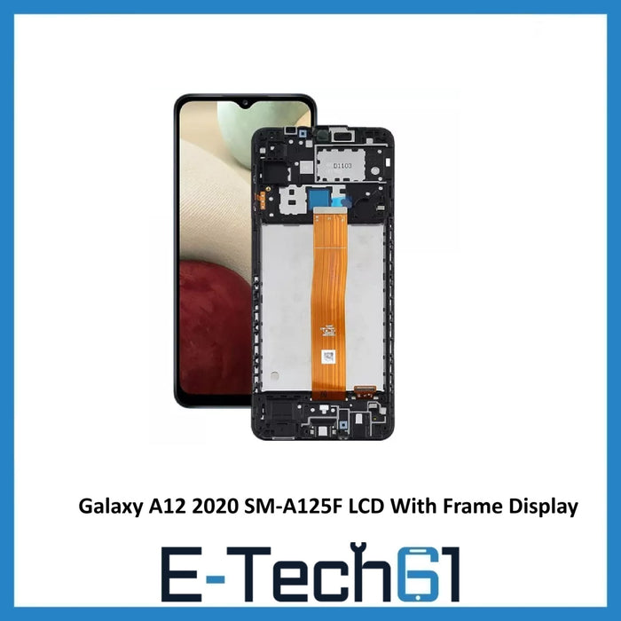 For Samsung Galaxy A12 2020 SM-A125F LCD With Frame Display Screen