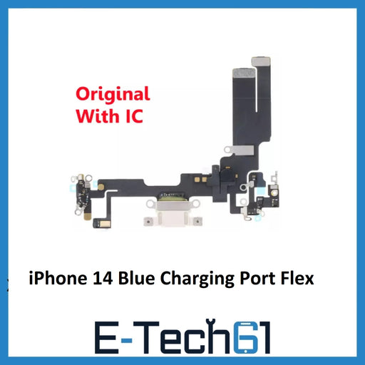 For iPhone 14 Blue Charging Port Flex Microphone Original With IC UK