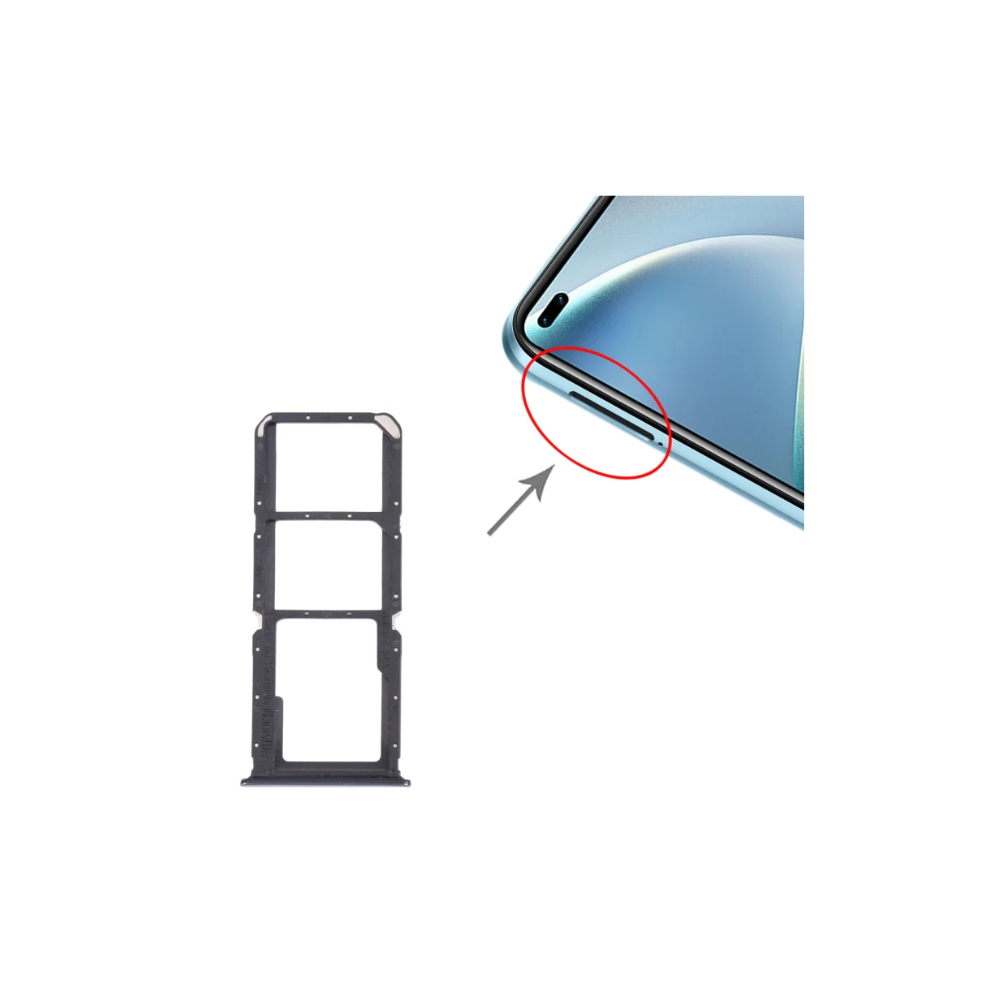 For Oppo A54 5G Replacement Sim Card Tray (Black) E-Tech61