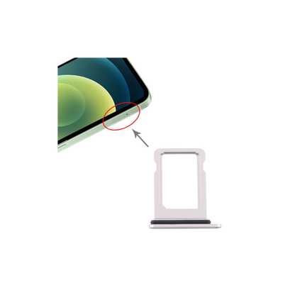 For Apple iPhone 12 Replacement Sim Card Tray (White) E-Tech61