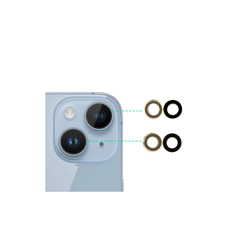For iPhone 14 Replacement Rear Camera Lens E-Tech61