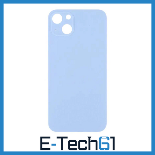 For iPhone 14 Plus Replacement Back Glass (Blue) E-Tech61