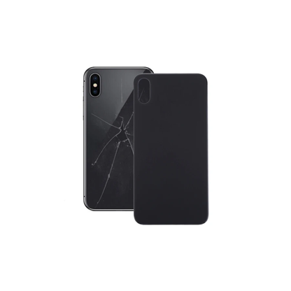 For Apple iPhone X Replacement Back Glass (Black) E-Tech61