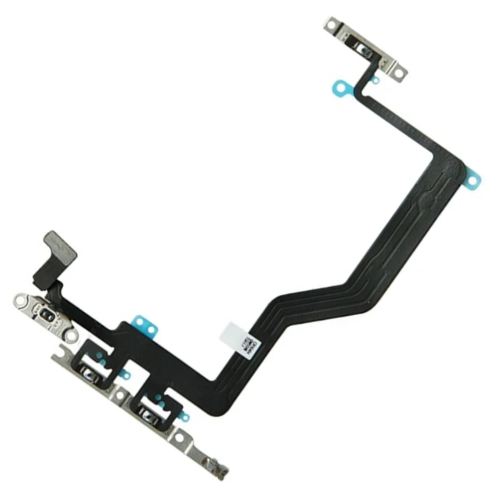 For iPhone 12 Pro Max Power Flex Cable Volume Buttons Mute Switch Metal Brackets