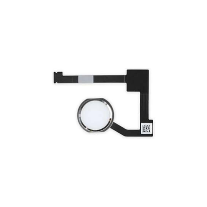 For Apple iPad Air 2 / Mini 4 & 5 / Pro 12.9 Replacement Home Button Flex (White/Silver) E-Tech61