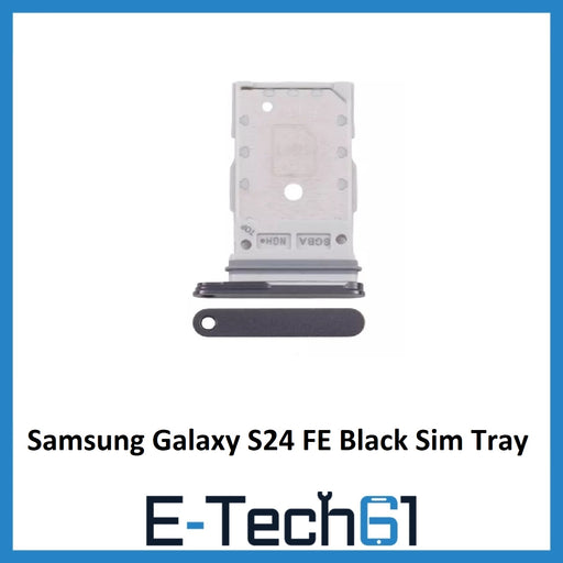 For Samsung Galaxy S24 FE Replacement Sim Tray Slot Holder (BLACK)