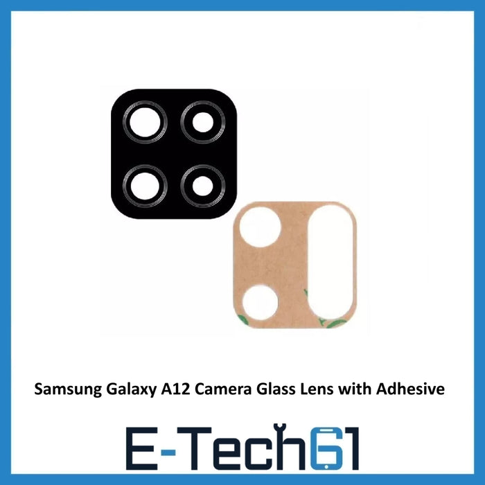 For Samsung Galaxy A12 Camera Glass Lens Replacement with Adhesive