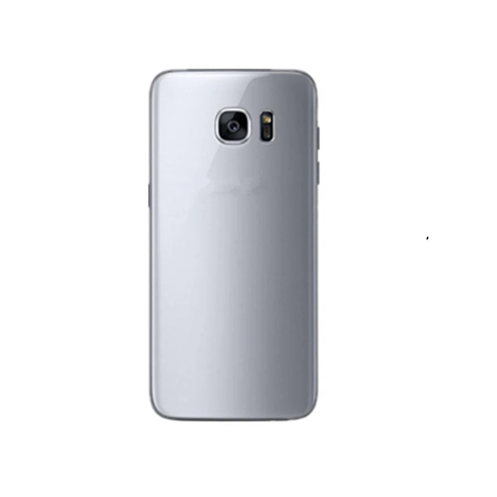 For Samsung Galaxy S7 Replacement Rear Battery Cover inc Camera Lens with Adhesive (Silver) E-Tech61