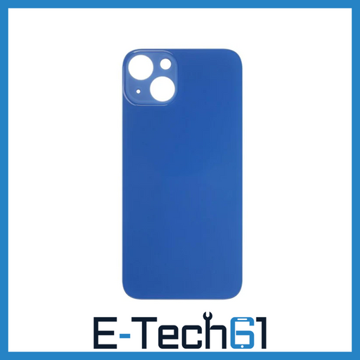 For Apple iPhone 13 Mini Replacement Back Glass (Blue) E-Tech61