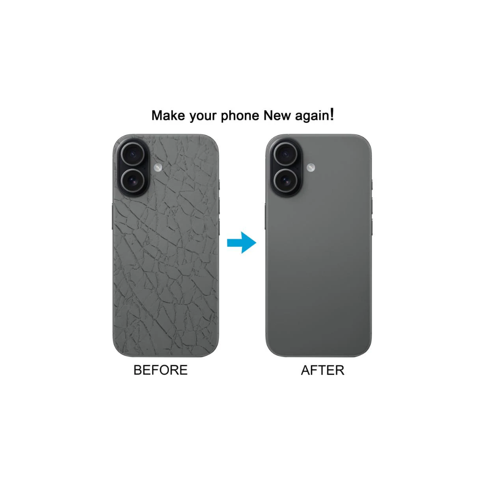 iPhone 17 Glass Battery Back Cover with Camera Lens Cover (Purple) | E-Tech61
