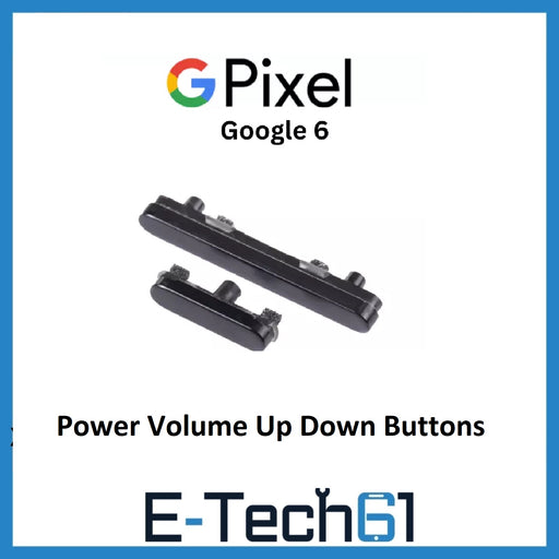 Google Pixel 6 Black Replacement Side Power Volume Up Down Buttons Key