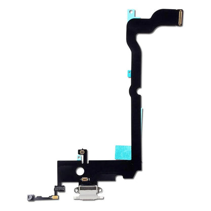 For Apple iPhone XS Max Replacement Charging Port & Microphone Flex - Silver (AM) E-Tech61