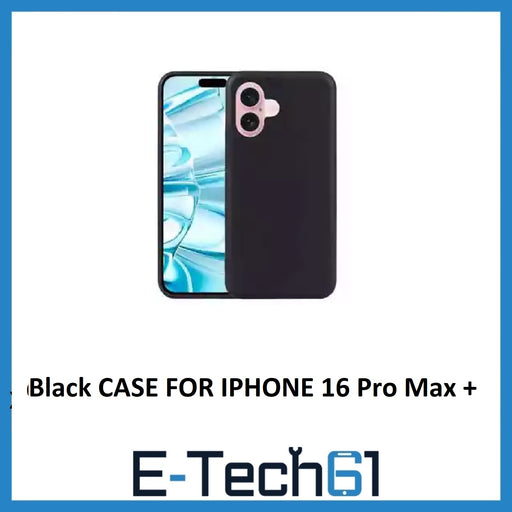 Black CASE FOR IPHONE 16 Pro Max Plus SILICONE GEL SHOCKPROOF COVER