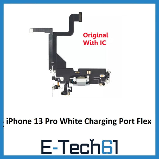 iPhone 13 Pro White Charging Port Flex Cable Original with IC