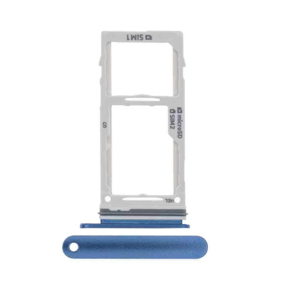 For Samsung Galaxy S9 / S9 Plus Replacement Dual Sim Card Tray (Blue) E-Tech61